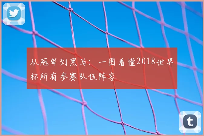 从冠军到黑马:一图看懂2018世界杯所有参赛队伍阵容