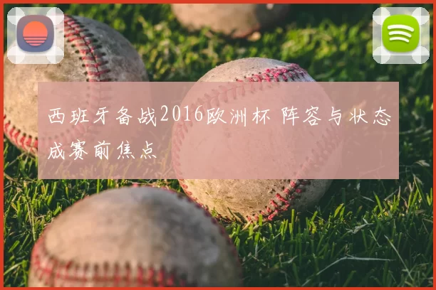 西班牙备战2016欧洲杯 阵容与状态成赛前焦点