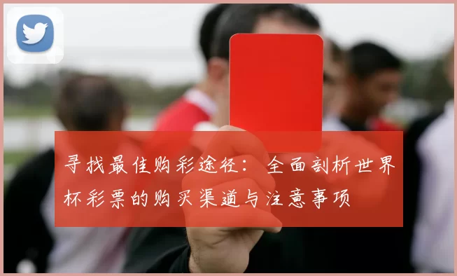 寻找最佳购彩途径：全面剖析世界杯彩票的购买渠道与注意事项